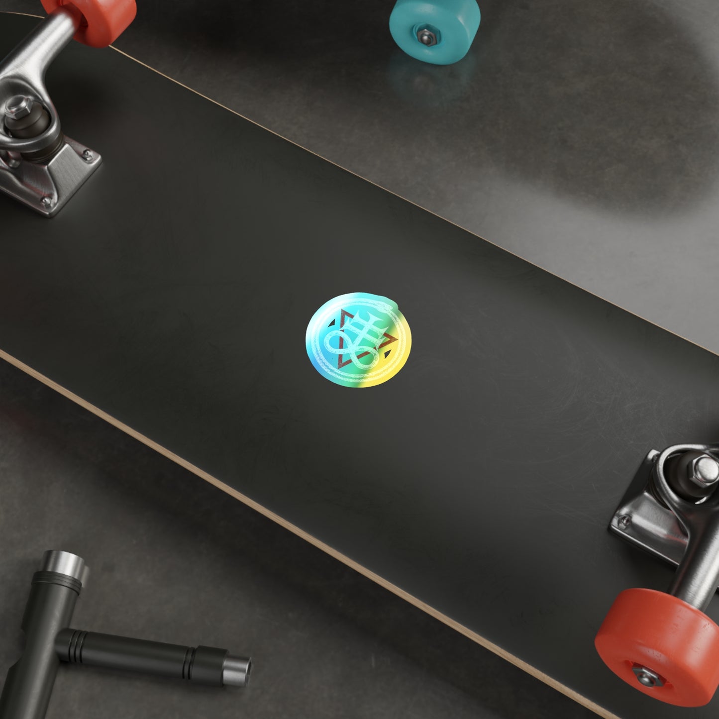 Obsidian Audio Sigil Holographic Die-Cut Stickers